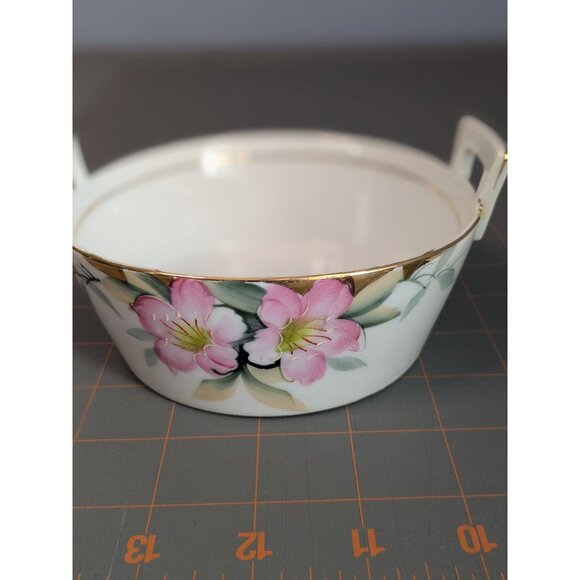 Noritake Azalea porcelain Butter Dish drip drain tray plate Gold Trim green M ma - Picture 9 of 16